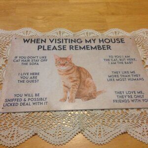 Humorous Cat truisms, metal wall decor